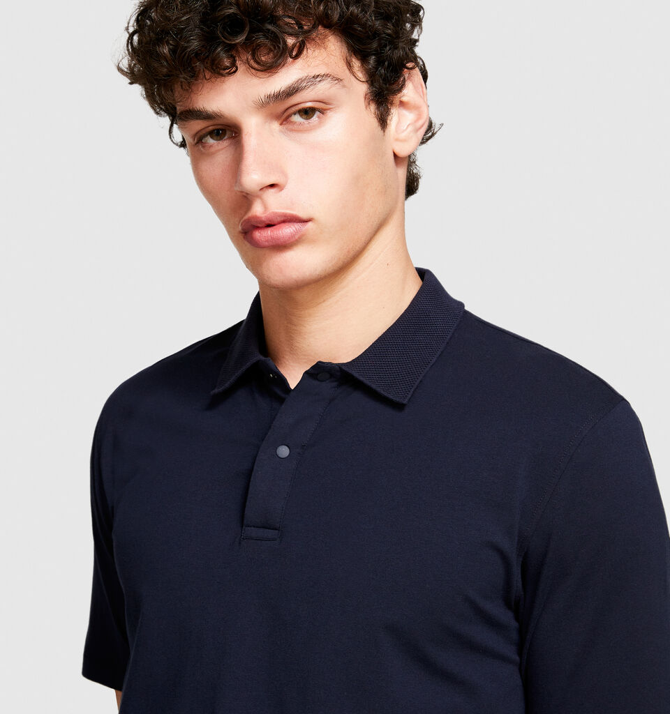 Regular fit polo - men's polos - Dark Blue | Sisley image number 5